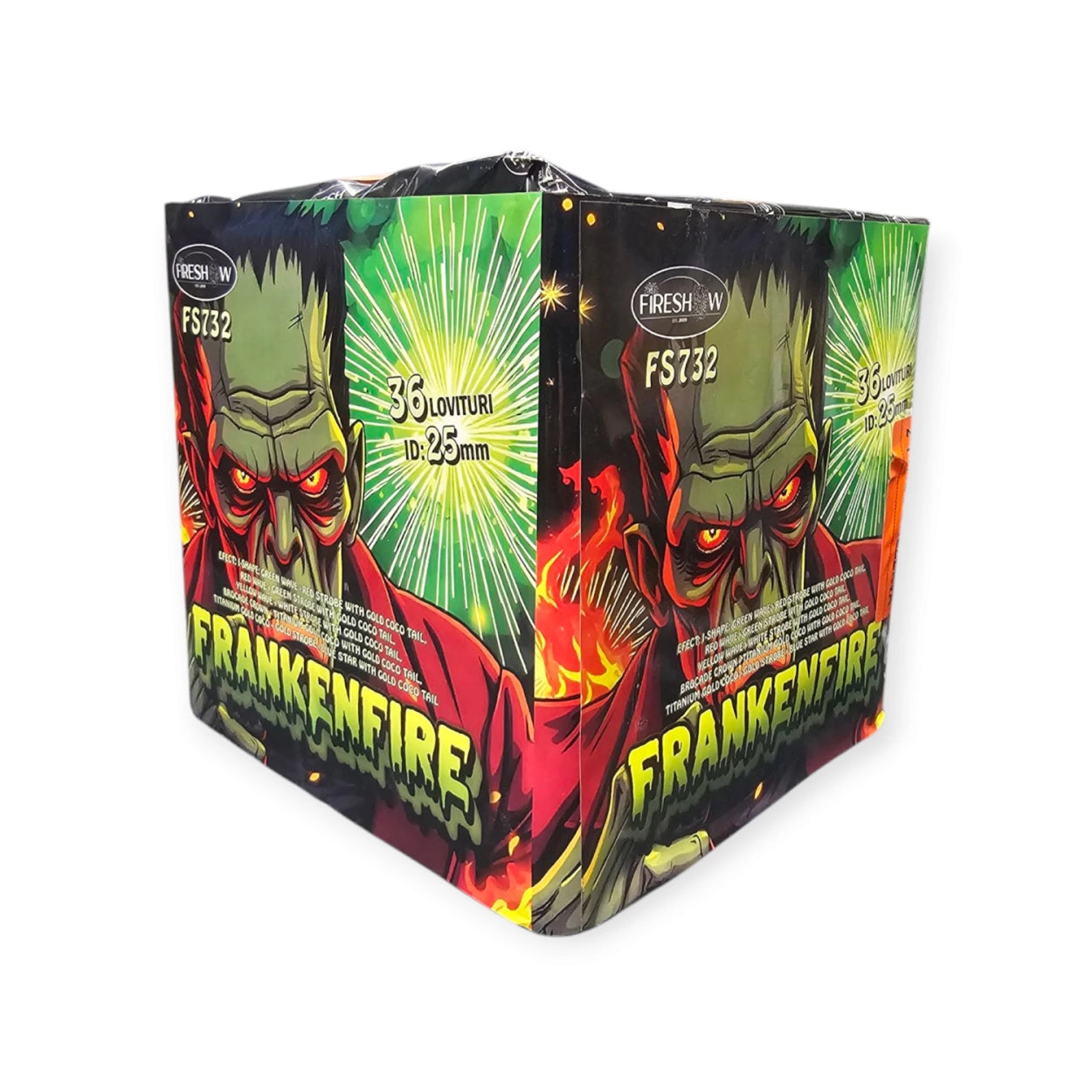 Combinatie de Comete Frankenfire, 36 Focuri, Calibru 25 Mm, Categorie T1