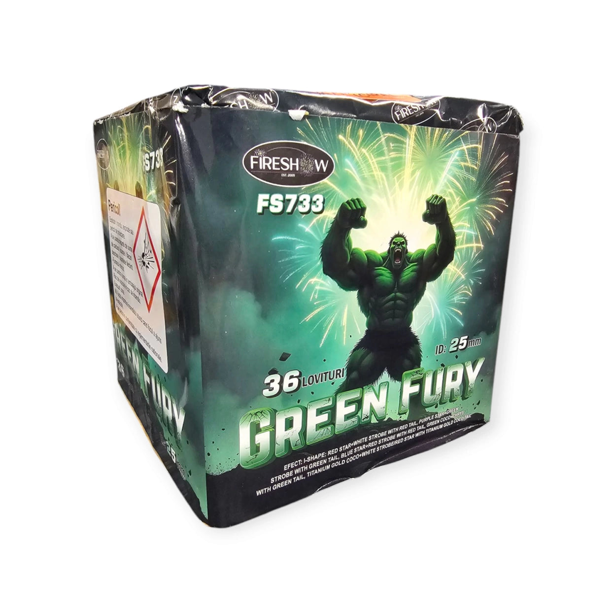 Combinatie de Comete Green Fury, 36 Focuri, Calibru 25 Mm, Categorie T1